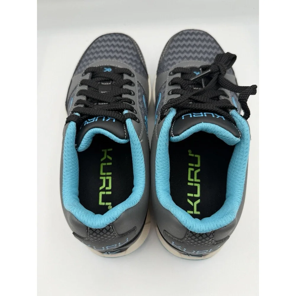 Kuru Quantum Sneakers, Women's 5 Wide, Urban Concrete,Topaz Blue, White, (NIB)
